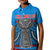 Guam Chamorro Polo Shirt KID Latte Stone Blue Polynesian Haligi LT13 Kid Blue - Polynesian Pride