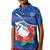 (Custom Text and Number) Samoa Rugby Polo Shirt Manu Samoa Polynesian Hibiscus Blue Style LT14 - Polynesian Pride