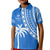 (Custom Text and Number) Fiji Rugby Sevens Polo Shirt KID Fijian 7s Tapa Polynesian Blue Ver.01 LT13 - Polynesian Pride