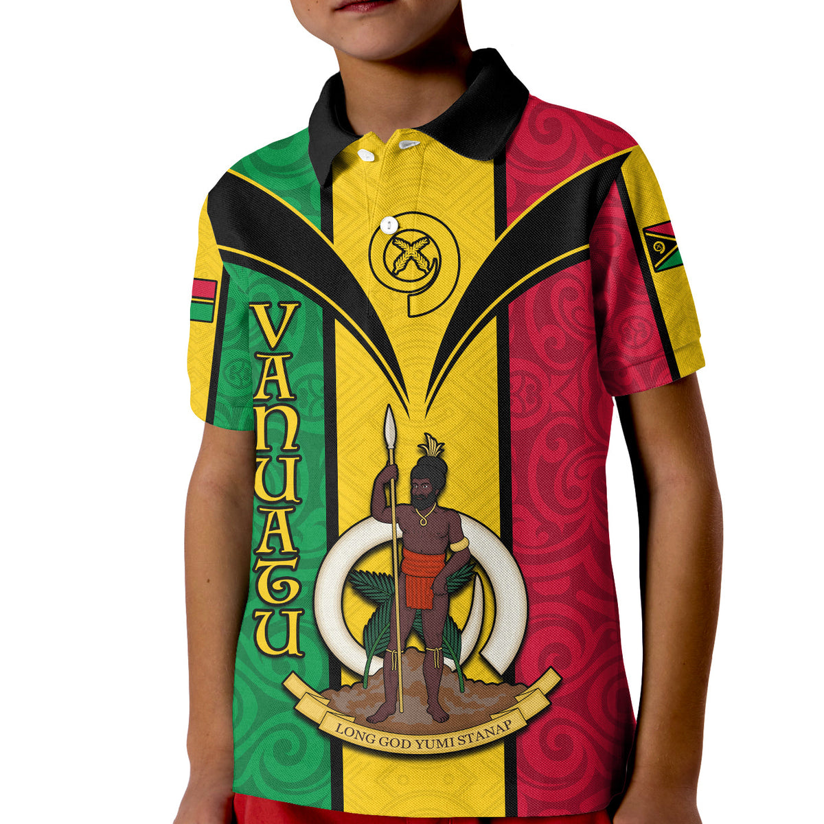 (Custom Text and Number) Vanuatu Polo Shirt Pig Tusk Polynesian LT13 - Polynesian Pride