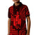 (Custom Text and Number) Hawaii Day Kakau Polo Shirt KID Proud To Be Hawaiian Red King Kamehameha and Kanaka Maoli LT13 - Polynesian Pride