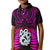 (Custom Text and Number) New Zealand Polo Shirt Aotearoa Fern Hei Tiki Purple Style LT13 - Polynesian Pride