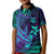 Custom Polynesian Polo Shirt Purple Paradise Hawaiian Tribal Hammerhead Shark LT14 - Polynesian Pride