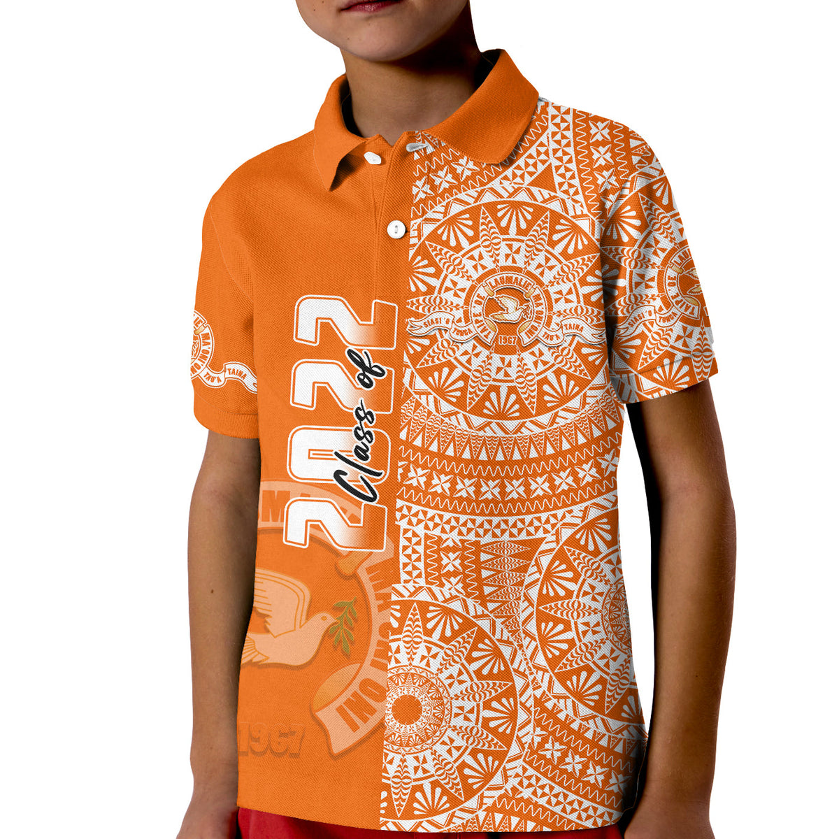 (Custom Text and Number) Tailulu Tonga College Polo Shirt Class Of Year Tongan Ngatu Pattern LT14 - Polynesian Pride