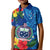 (Custom Personalised) Samoa Polo Shirt KID Coat Of Arms Mix Tropical Flowers LT14 - Polynesian Pride