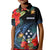 (Custom Personalised) Kosrae State Polo Shirt KID FSM Hibiscus Flowers Mix Polynesian LT14 Kid Blue - Polynesian Pride