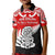 Waitangi Day Polo Shirt KID Tino Rangatiratanga Flag With Tiki Maori Fern LT14 Kid Red - Polynesian Pride