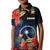 (Custom Personalised) Chuuk State Polo Shirt KID FSM Hibiscus Flowers Mix Polynesian LT14 Kid Blue - Polynesian Pride