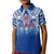 Samoa Rugby Polo Shirt KID Toa Samoa Polynesian Pacific Navy Version LT14 Kid Blue - Polynesian Pride