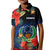 (Custom Personalised) Pohnpei State Polo Shirt KID FSM Hibiscus Flowers Mix Polynesian LT14 Kid Blue - Polynesian Pride