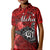 (Custom Personalised) The Shaka Hawaii Polo Shirt KID Tropical Flowers Red Version LT13 Kid Red - Polynesian Pride