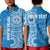 Custom Apifoou Tonga College Polo Shirt Tongan Ngatu Pattern LT14 Kid Blue - Polynesian Pride