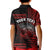 (Custom Personalised) Hawaii Polo Shirt KID Kakau Warrior Helmet Gradient Red Polynesian LT14 - Polynesian Pride