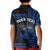 Custom Hawaii Polo Shirt Kakau Warrior Helmet Gradient Blue Polynesian LT14 - Polynesian Pride