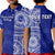 Custom Queen Salote Tonga College Polo Shirt Tongan Ngatu Pattern LT14 Kid Blue - Polynesian Pride