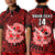 (Custom Text And Number) Hawaii Polo Shirt KID Kalani High School Tribal Kakau LT14 Kid Red - Polynesian Pride