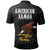 American Samoa All Over Polo Shirt American Samoa Eagle Black - Polynesian Pride