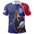 American Samoa Polo Shirt Eagle Style Polynesian Patterns Unisex Blue - Polynesian Pride