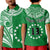 (Custom Text and Number) Cook Islands Tatau Polo Shirt Symbolize Passion Stars Version Green LT13 - Polynesian Pride