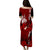 (Custom Personalised) New Caledonia Puletasi Dress Nautilus Red Polynesian Hibiscus LT13 - Polynesian Pride