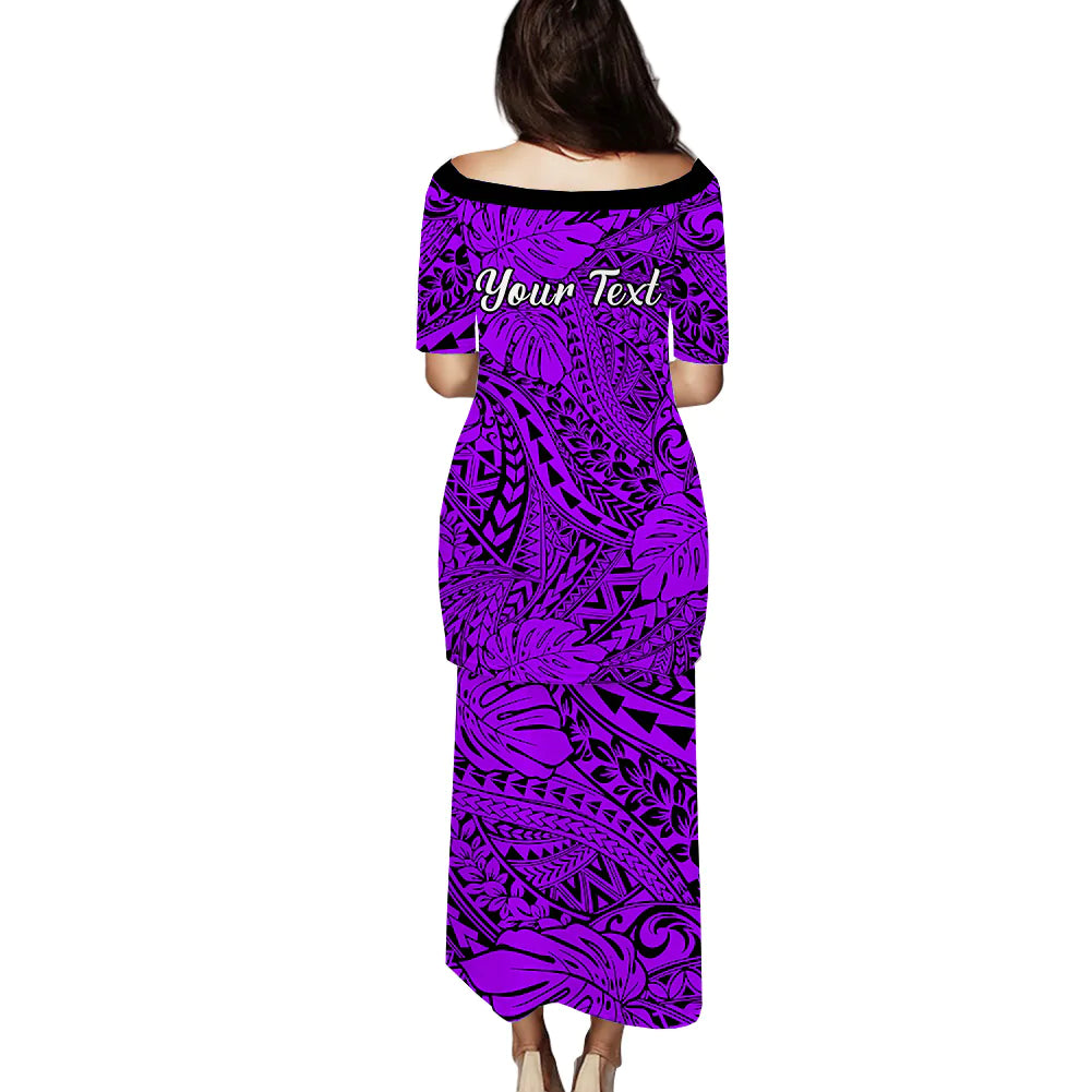 (Custom Personalised) Hawaii Puletasi Dress Polynesian Tribal Art Ver.03 LT14 - Polynesian Pride