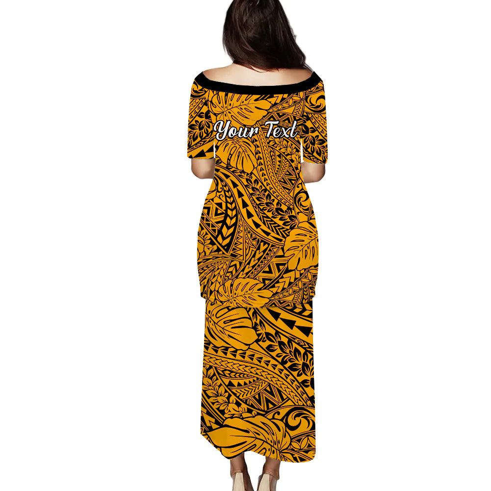(Custom Personalised) Hawaii Puletasi Dress Polynesian Tribal Art Ver.05 LT14 - Polynesian Pride