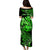 (Custom Personalised) Hawaii Monk Seal Puletasi Dress Kakau With Kanaka Green LT14 - Polynesian Pride