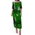 (Custom Personalised) New Caledonia Puletasi Dress Nautilus Green Polynesian Hibiscus LT13 Long Dress Green - Polynesian Pride