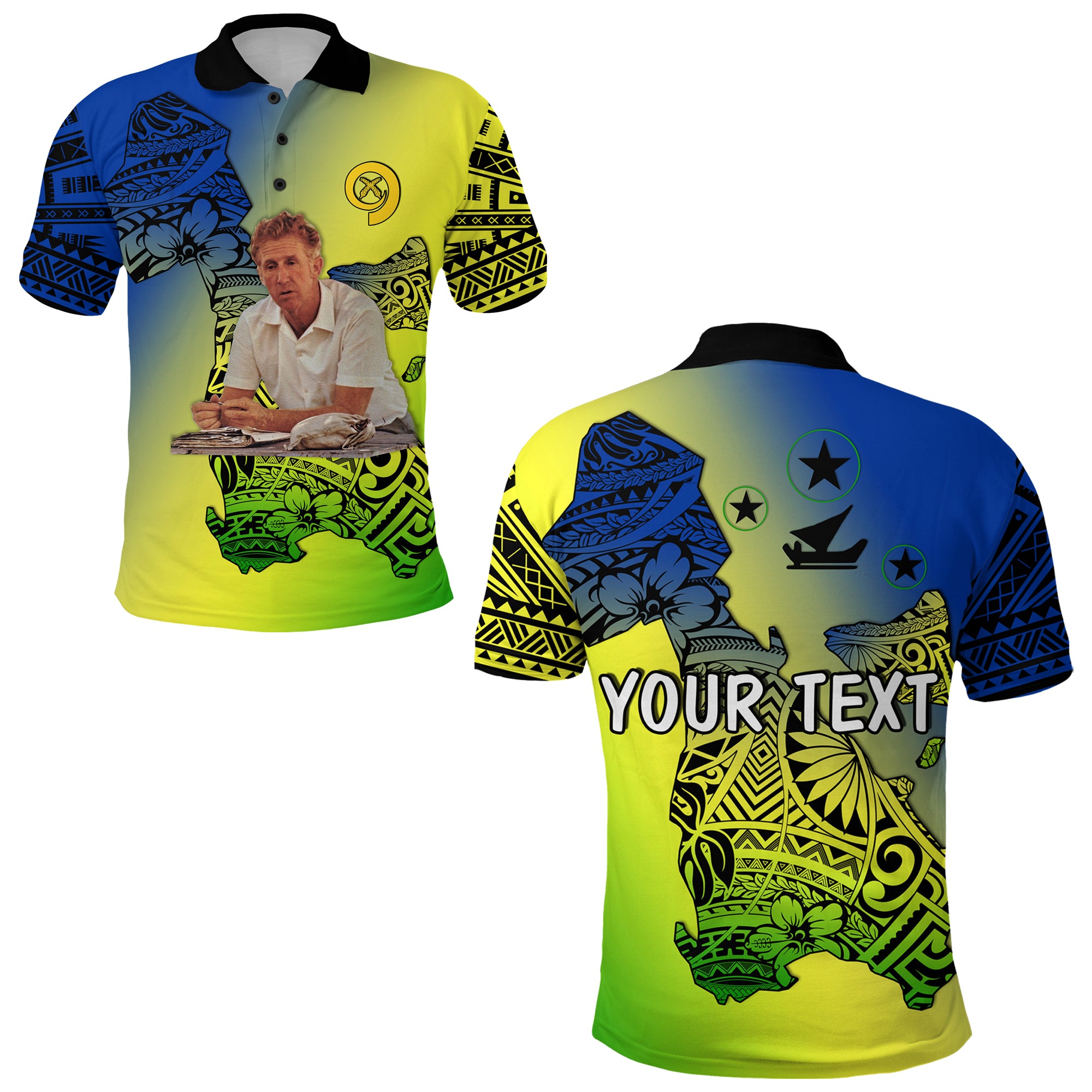 Custom Vanuatu Darvall Wilkins Polo Shirt Proud of Malampa LT13 Unisex Yellow - Polynesian Pride