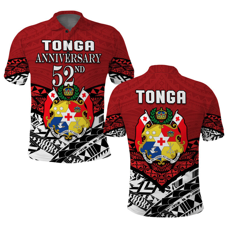 Tonga Polo Shirt Independence Anniversary Special Version 2022 LT14 Red - Polynesian Pride