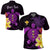 Custom Hawaii Turtle Polo Shirt Hawaiian Flowers Version Purple Elegant LT13 Unisex Purple - Polynesian Pride