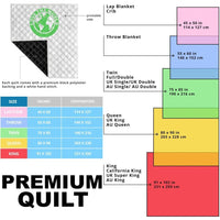 Cook Islands Premium Quilt - Blue Turtle Hibiscus - Polynesian Pride