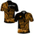 Custom Hawaii Polynesian Polo Shirt Gold Tiki Masks Hawaiian LT13 Unisex Gold - Polynesian Pride