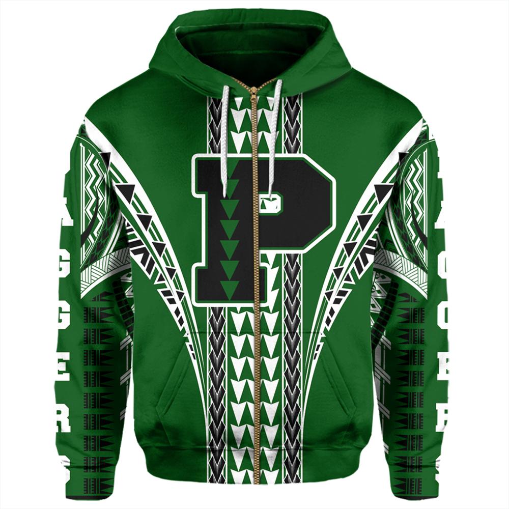 Hawaii Hoodie Pahoa High Zip Hoodie - Polynesian Pride