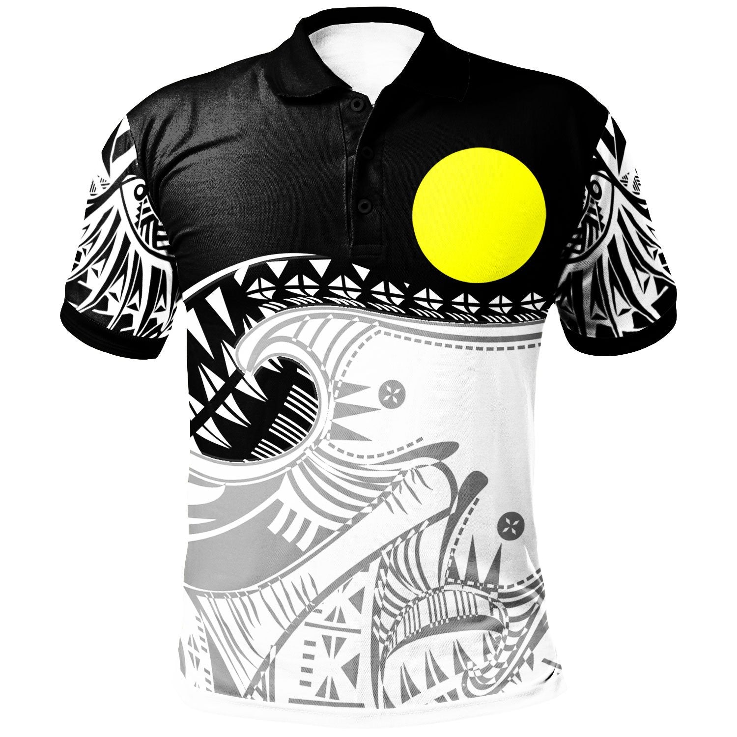 Palau Custom Polo Shirt Dynamic Sport Style Unisex Black - Polynesian Pride