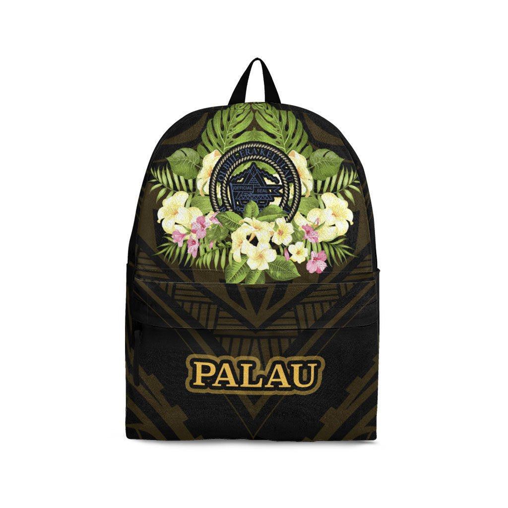 Palau Backpack - Polynesian Gold Patterns Collection Black - Polynesian Pride