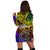 Palau Custom Personalised Hoodie Dress - Rainbow Polynesian Pattern - Polynesian Pride