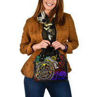 Palau Custom Personalised Shoulder Handbag - Rainbow Polynesian Pattern - Polynesian Pride