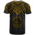 Palau Custom T Shirt Polynesian Armor Style Gold - Polynesian Pride