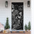 Palau Door Cover Turtle Hibiscus Black - Polynesian Pride