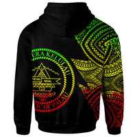 Palau Custom Personalized Zip up Hoodie Flash Style Reggae - Polynesian Pride