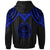 Palau Zip up Hoodie Polynesian Armor Style Blue - Polynesian Pride