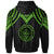 Palau Custom Zip up Hoodie Polynesian Armor Style Green - Polynesian Pride