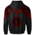 Palau Zip up Hoodie Polynesian Armor Style Red - Polynesian Pride