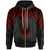 Palau Zip up Hoodie Polynesian Armor Style Red Unisex Red - Polynesian Pride