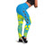 Palau Polynesian Leggings - Polynesian Tattoo Flag Version Blue - Polynesian Pride