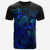 Palau T Shirt Palau Seal Turtle Hibiscus Blue Unisex Blue - Polynesian Pride