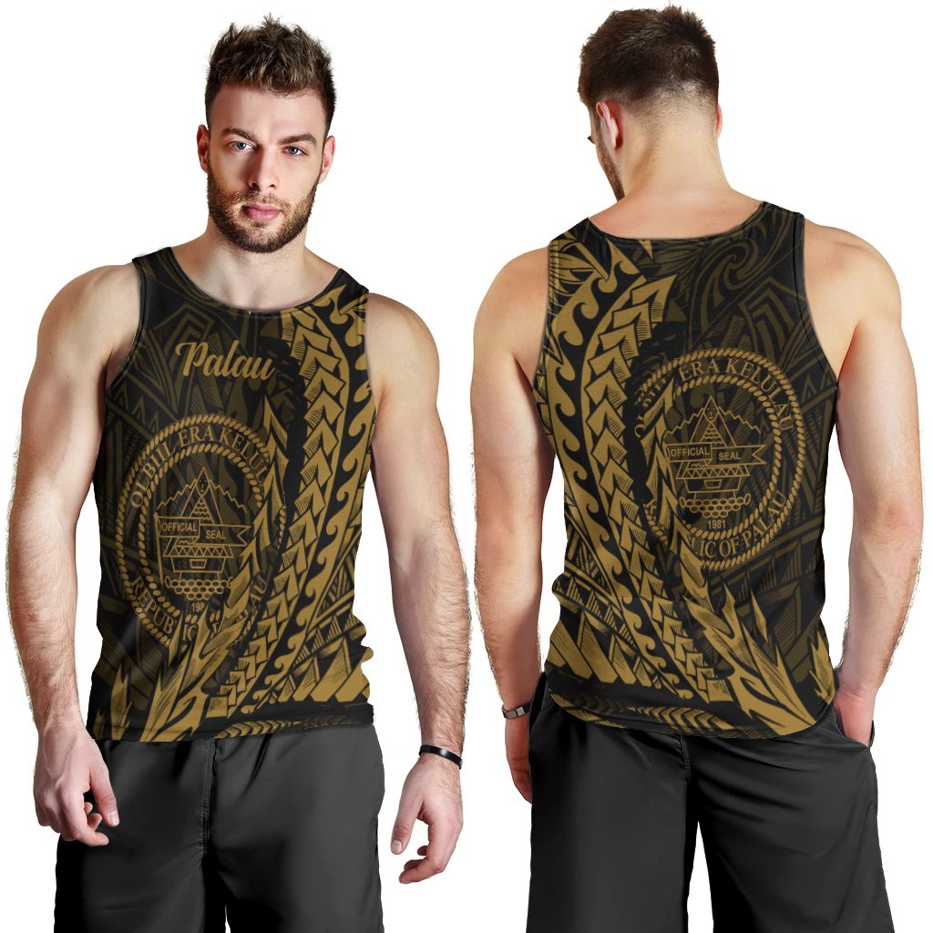 Palau Men's Tank Top - Wings Style Black - Polynesian Pride