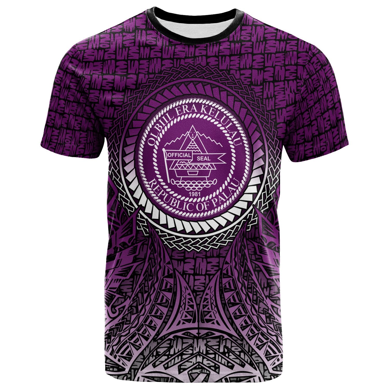 Palau T Shirt Circle Pattern Purple Unisex Purple - Polynesian Pride