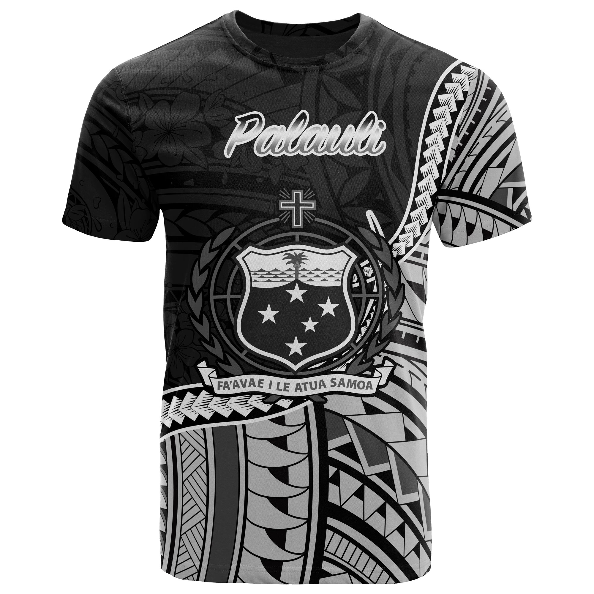 Samoa T Shirt Palauli Polynesian Patterns Unisex Black - Polynesian Pride